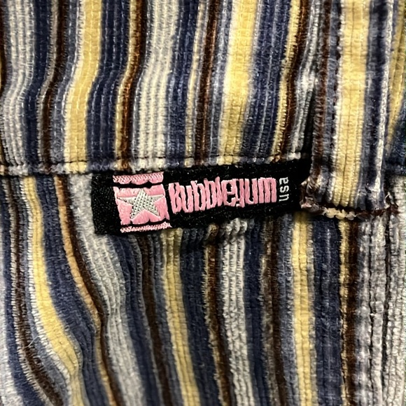 Vintage 90's Bubblegum USA Striped Flare Corduroy low rise pants - Picture 5 of 16